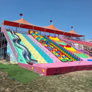 ملعب شعبية في الهواء الطلق تسلية متعة حديقة ركوب المعدات قوس قزح البلاستيك انزلاق أنابيب الثلج الجاف - Product Image 4