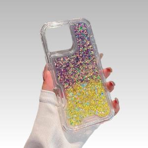 Coque Souple TPU Luxe 3-en-1 Scintillante avec Protection Caméra Intégrée pour <span class=keywords><strong>iPhone</strong></span> 17/16 Pro Max 15 14 13 - Product Image 4