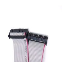 Cable Plano IDC de 6-40 Pines, Paso de 1.27/2.54 mm, AWM 2651, 28AWG, Gris, Hembra/Macho, para Sintetizador Modular Eurorack PLC
