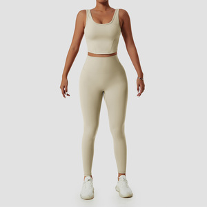 Logo personnalisé écologique Vêtements de fitness pour femmes Vêtements de sport pour femmes Pantalons de yoga Soutien-gorge de sport Ensemble de yoga