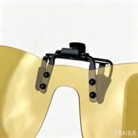 Clips de lentilles polarisantes pour lunettes, adaptés aux fonctions caméra des lunettes intelligentes IA, peuvent être fixés aux clips de lentilles.