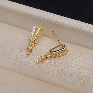 Pendientes Colgantes de Perlas Barrocas de Plata 925 Hechos a Mano, Versátiles, con Colgante Alienígena, Accesorios de Soporte Vacíos para Mujer, Wenchi China -15743 - Product Image 2