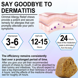 Oimmal Strellalab Pereda Alergi Anjing Alami Murni, Kunyahan Penguat Imunitas Semua Usia, Suplemen Perawatan Kesehatan Hewan Peliharaan - Product Image 4