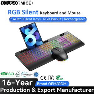 <span class=keywords><strong>Tastiera</strong></span> e <span class=keywords><strong>Mouse</strong></span> Wireless <span class=keywords><strong>Bluetooth</strong></span> Ricaricabili <span class=keywords><strong>con</strong></span> Retroilluminazione RGB, 104 Tasti, per Tablet e Computer, <span class=keywords><strong>con</strong></span> Poggiapolsi - Product Image 1