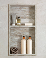 Niche de douche moderne en pierre synthétique super blanche, accessoires de salle de bain, niches pour mur de douche