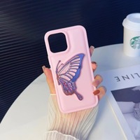 BAILI usine en gros pas cher coussin d'air bouffée couleur gommage TPU Quicksand ours papillon étui de téléphone portable pour Iphone 11 Pro 12 Max