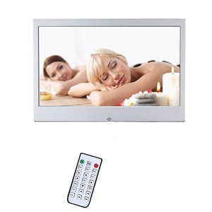 Cadre photo numérique de 11,6 pouces avec cadre en métal de qualité supérieure, affichage de photos sur carte USB et SD, pour la décoration de bureau et les cadeaux d'entreprise - Product Image 1