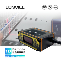 Lecteur de codes-barres fixe à laser 1D grand angle LONVILL, solution IoT globale de numérisation de codes-barres longue portée
