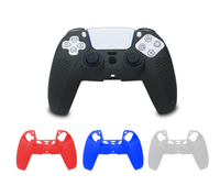 Housse en silicone souple pour manette PS5, anti-transpiration, antidérapante, absorbant les chocs, protection de la peau, capuchons pour joysticks