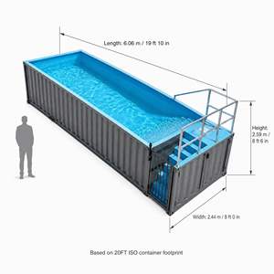 <span class=keywords><strong>Conteneur</strong></span> maritime industriel en acier <span class=keywords><strong>de</strong></span> 20 pieds pour piscine, style au sol, avec système <span class=keywords><strong>de</strong></span> filtration, prix compétitif - Offre Spéciale - Product Image 3