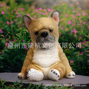 Figura de Bulldog Francés, Realista, de Resina, Decoración para el Hogar, Escritorio, Sala de Estar, Estilo Moderno Rústico, Regalo - Product Image 2