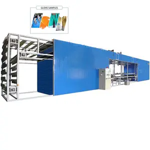Línea de montaje de guantes de trabajo, alta eficiencia, 1000-10000 pares/hora, máquina de fabricación de guantes