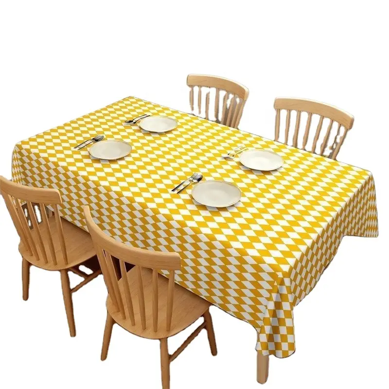 Cubierta de plástico PVC para mesa, cubierta impermeable para mesa de aceite, mantel libre de lavado, venta al por mayor