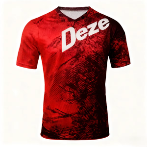 Équipement de plein air, maillot à manches courtes unisexe pour VTT, maillot de montagne tout-terrain, résistant aux déchirures, évacuant l'humidité, confortable - Product Image 2