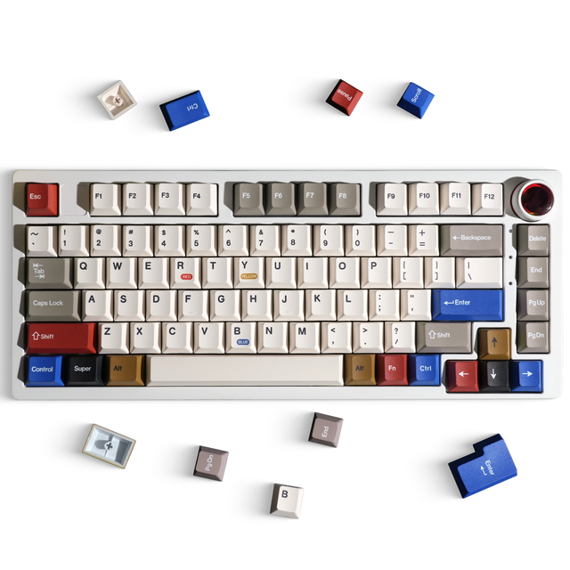 XVX English Language Keycaps RETRO 100 PALETTE Cherry Profile Dye Sublimation PBT Full Set (134-Keys)