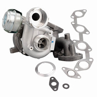 Kit Turbo HYD GT1749MV Baru dengan Exhaust Manifold untuk Audi Seat Skoda VW BKD AZV Kode Mesin Euro-4 Pendingin Oli 140hp 03G253019A