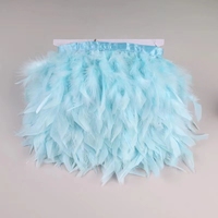 Garnitures en plumes de dinde moelleuses en gros, tissu en dentelle Chandelle teint, pour costumes, robes, artisanat, fêtes, franges évasées en plumes de dinde