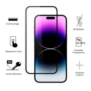 Nhà Máy Tùy Chỉnh 10H Đầy Đủ Bìa Tempered Glass Bảo Vệ Màn Hình Cho Iphone Tempered Glass Bảo Vệ Màn Hình 16 15 14 Pro Max - Product Image 3
