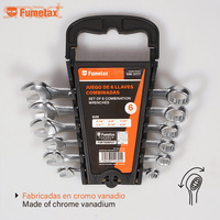 Jeu de clés à douille combinées Fumetax Smart, 6 pièces, en chrome vanadium, 8, 10, 12, 13, 14, 17 mm, kit de clés durables, OEM ODM, outil manuel robuste