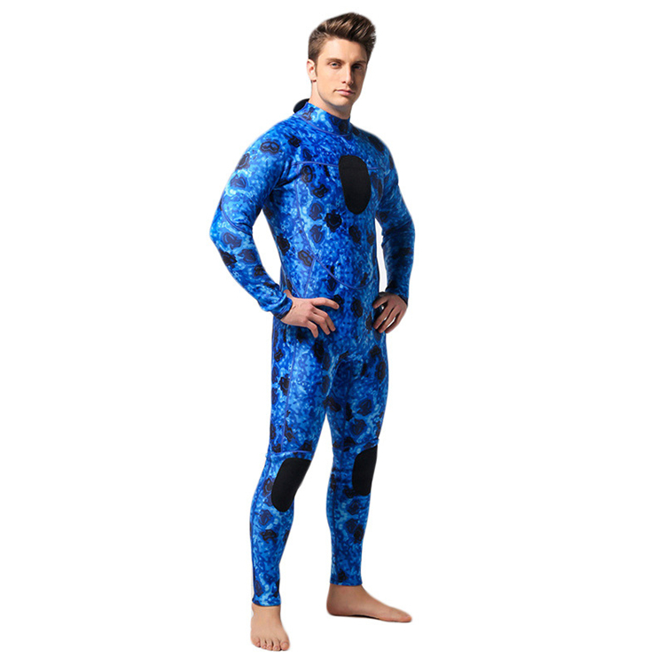 Мужской Камуфляжный влажный костюм, цельнокроеный неопреновый костюм для дайвинга 5 мм, гидрокостюм для подводной охоты