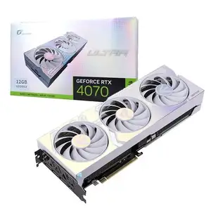 Nova placa gráfica colorida para jogos, GPU Colorful iGame RTX 4070 Ultra W OC para jogos de mesa RTX 4070