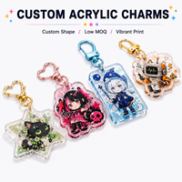 CNAWO Porte-clés en acrylique en gros avec revêtement en résine lisse, impression de logo aux couleurs vives pour les acheteurs en gros