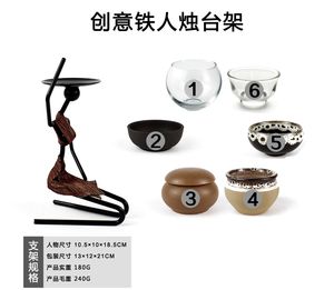 Bougeoir Créatif Nordique en Fer Noir Fait Main, Bougeoir Romantique Unique de la Marque Yike, Décoration d'Intérieur - Product Image 6