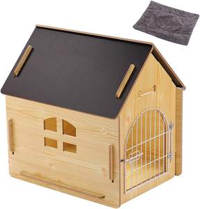 מקורה נשלף אין הרכבה נייד מתקפל עץ לחיות מחמד כלב ארגז מודרני כלב בית ארגז עבור קטן בינוני כלב חתול - Product Image 2