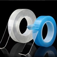 Heavy Duty Reusable Washable Clear Double Side Mounting Nano Self Adhesive Traceless Transparent Gel Grip Tape 30mm x 3m