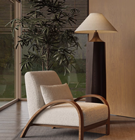 Canapé moderne en bois de style Wabi-sabi pour restaurant et hôtel Fauteuil de loisir écologique pour balcon