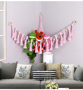 Decoración para guardería, sala <span class=keywords><strong>de</strong></span> juegos, dormitorio, habitación <span class=keywords><strong>de</strong></span> niños, almacenamiento, macramé, juguete, hamaca colgante, almacenamiento <span class=keywords><strong>de</strong></span> animales <span class=keywords><strong>de</strong></span> peluche, decoración <span class=keywords><strong>de</strong></span> pared - Product Image 4