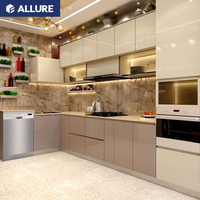 Armoires de cuisine modernes automatiques de conception libre armoire de cuisine avec tiroirs à poignée à fermeture en douceur armoire moderne fabriquée en Chine