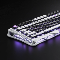 Nouveau clavier de jeu filaire GravaStar Mercury V75, taux de polling 8 kHz, RGB, noir/gris, clavier personnalisable avec interrupteurs HE à échange à chaud