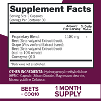 Coenzyme Q10, racine de betterave, pépins de raisin, antioxydant 3-en-1, capsules molles pour adultes, 60 unités