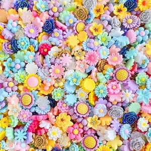 Wholesale cute resin crafts cartoon DIY flower mix handmade accessories phone case Nail art diy accessories