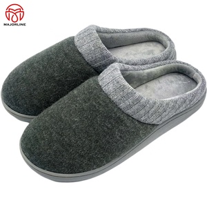 Pantofole da Casa <span class=keywords><strong>Invernali</strong></span> Personalizzate OEM <span class=keywords><strong>per</strong></span> <span class=keywords><strong>Uomo</strong></span> e Donna, con Suola in TPR, Memory Foam e Cashmere - Product Image 4