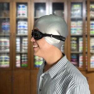 Casque de bain imperméable compétition professionnelle 3D <span class=keywords><strong>oreille</strong></span> protéger bonnet de bain en silicone - Product Image 2
