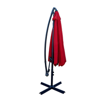 Parasol d'extérieur en fer Banane Parapluie Patio Jardin Restaurant Mobilier d'extérieur en acier Fabricant de parapluies Prix 8 nervures