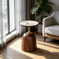 Table basse carrée moderne Tenghang en bois massif avec étagère inférieure pour salon, chambre à coucher, petit espace de rangement
