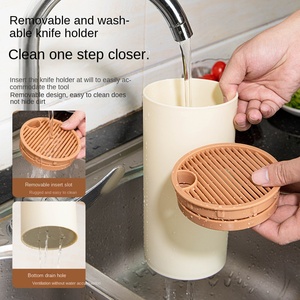 Accesorios de Cocina, Juego de 5 Utensilios de Cocina con Mango de PP, Tijeras, Cuchillos Santoku y Soporte de Plástico - Product Image 4