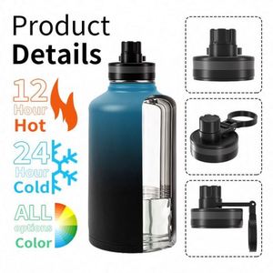 Botella de Agua Deportiva de Acero Inoxidable, Personalizable con Logotipo, Portátil, de Gran Capacidad y Boca Ancha, Ideal para Actividades al Aire Libre - Product Image 3