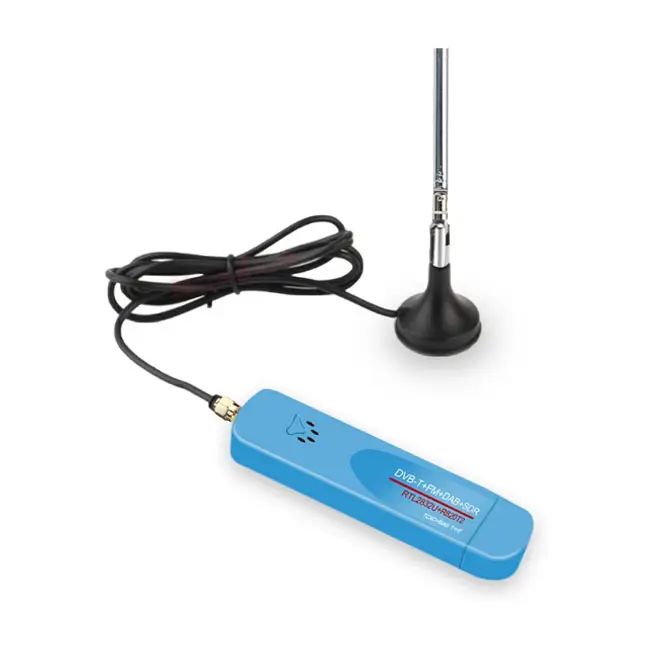 USB 2.0 Blue TV Stick DAB FM DVB-T RTL2832U <span class=keywords><strong>R820T</strong></span> SDR RTL-SDR Stick Digital-TV-Empfänger IR-Fernbedienung mit Antenne