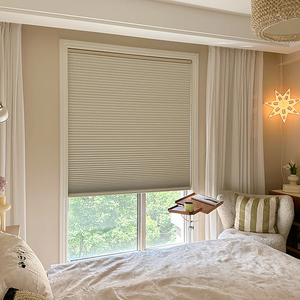 Hiện đại dọc tổ ong Rèm persilux phong cách hướng dẫn sử dụng chuỗi cho sàn đến trần Windows khuếch tán ánh sáng - Product Image 1