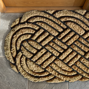 High Quality Coir Rubber Non <b>Brush</b> Rectangle Traditional Design Nature Theme Decorative Entrance Mat Durable Slip Resistant - Product Image 2
