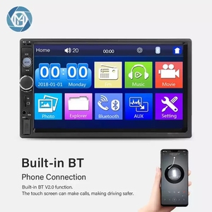 Màn Hình Cảm Ứng Âm Thanh Xe Hơi 2 DIN 7Inch Kết Nối Gương BT Tích Hợp Và Điện Thoại <span class=keywords><strong>Android</strong></span> Có Camera Âm Thanh Nổi Xe Hơi - Product Image 4