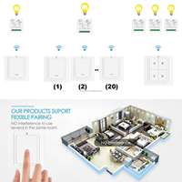 Interrupteur sans fil 433 MHz, mini récepteur relais pour lampe, 16A 3000W, panneaux muraux en plastique, AC 110V 220V, portée 10-50m, télécommande
