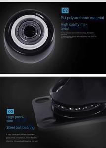 Rodízios Industriais de Polipropileno com Base/Placa, Rodas Giratórias Pequenas com Freio para Móveis, Camas e Mesas, 1.5-2.5 Polegadas, Pretos - Product Image 4