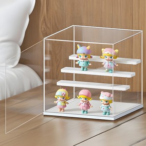 Acrylic hiển thị trong suốt Trường hợp với bậc thang đứng và cơ sở màu trắng cho hộp mù hình bộ sưu tập giới thiệu - Product Image 3