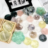 Vente en gros de pierres polies en forme de bol, en agate et quartz rose, cristal naturel mélangé, pour la méditation, la décoration de la maison, cadeau