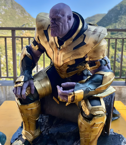 Statue <span class=keywords><strong>Thanos</strong></span> en résine Marvel Avengers, figurine GK assise, décoration d'intérieur, échelle 1/4, pièce de collection peinte à la main - Product Image 1